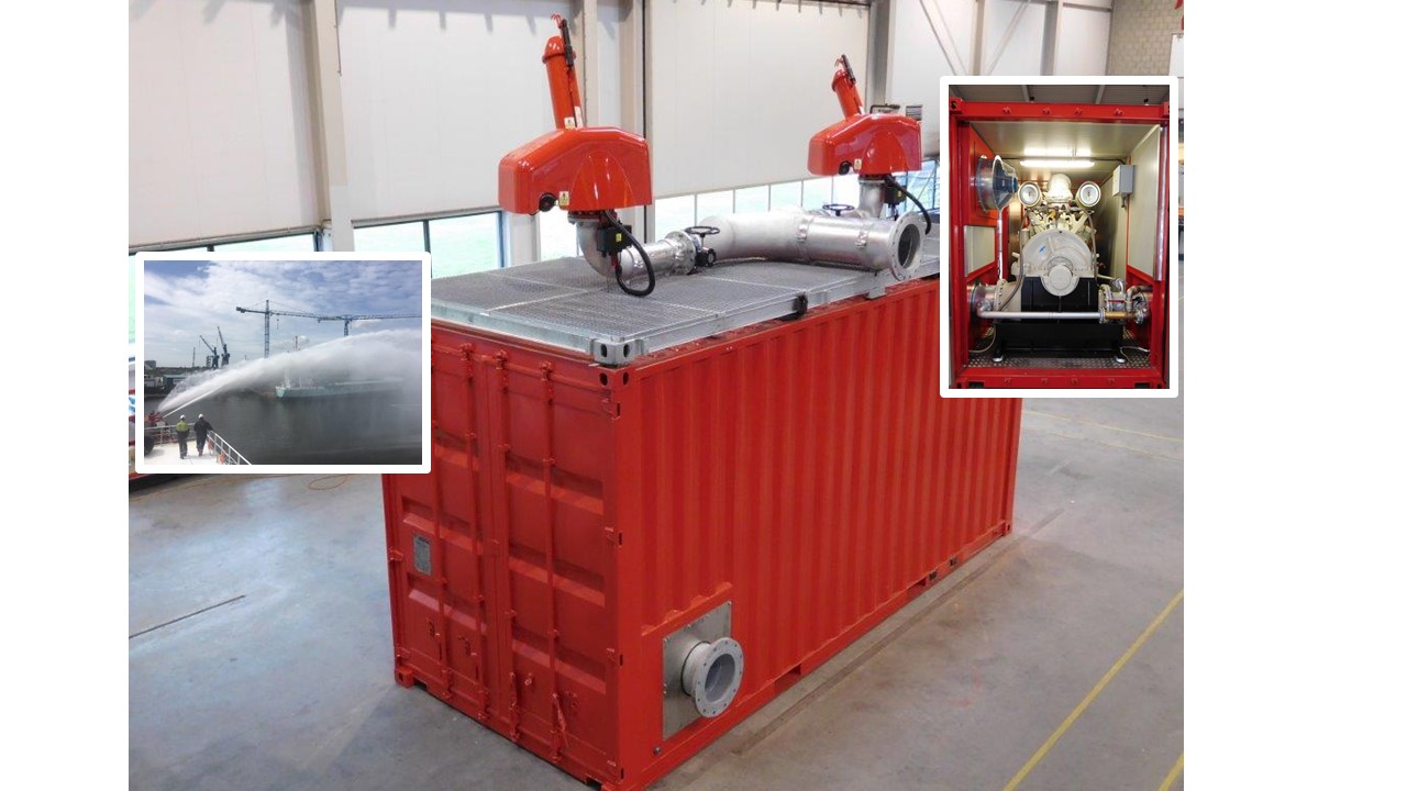 CSH Hydrodiesel delivered a containerised fire water pump to Boskalis